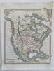 North America United States Canada Disputed Border Oregon 1834 Walker map