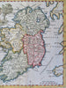 Ireland Dublin Galway Limerick Cork 1771 decorative engraved map