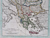 Ottoman Balkans Bosnia Serbia Albania Greece Wallachia 1818 Walch map