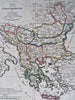 Ottoman Balkans Bosnia Serbia Albania Greece Wallachia 1818 Walch map