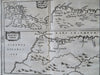 North Africa Morocco Atlas Mountains Tunis 1678 Waesburg engraved map
