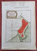 Ancona Italy City Plan Fortifications Star Fort Citadel Harbor 1760 map