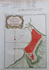 Ancona Italy City Plan Fortifications Star Fort Citadel Harbor 1760 map