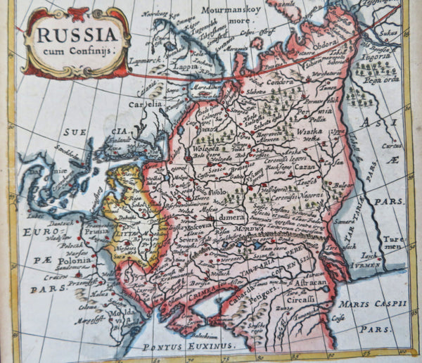 Russian Empire Poland Finland Baltic States Ukraine Crimea 1686 miniature map