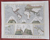 Mountain Ranges Spices Pepper Chocolate Coffee Tea Sugar c. 1850's world map