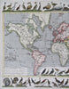 World Birds Turkey Owl Raven Heron Hawk Eagle c. 1850's Winkles world map