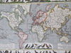 World Birds Turkey Owl Raven Heron Hawk Eagle c. 1850's Winkles world map