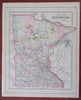 Minnesota Twin Cities Minneapolis St. Paul Duluth 1887 Bradley-Mitchell map