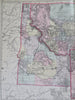 Wyoming Idaho Montana Yellowstone Boise Helena 1887 Bradley-Mitchell map