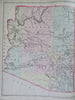 Arizona & New Mexico Phoenix Santa Fe Albuquerque 1887 Bradley-Mitchell map