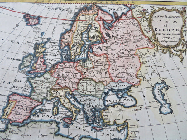 Europe Holy Roman Empire British Isles Poland Hungary 1759 Gibson decorative map
