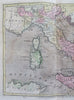 Italy Papal States Savoy Tuscany Piedmont Naples c. 1801 Oliver & Boyd rare map