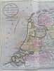 Seven United Provinces Low Countries Holland c. 1801 Oliver & Boyd rare map