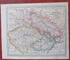 Kingdom of Bohemia Moravia Silesia Hapsburg Empire Prague 1818 Walch map