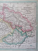 Kingdom of Bohemia Moravia Silesia Hapsburg Empire Prague 1818 Walch map