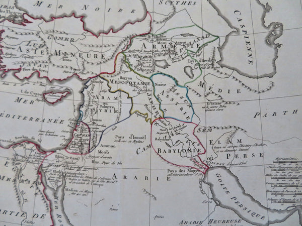 World of the Bible Holy Land Assyria Babylon Mesopotamia Armenia 1806 Glot map