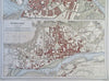 St. Petersburg & Warsaw City Plans Russian Empire Poland c. 1850's Jaunig map