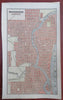 Milwaukee Wisconsin Detailed City Plan 1853 cerographic hand colored small map