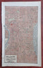 Philadelphia Pennsylvania City Plan 1853 detailed hand color miniature map