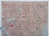 Philadelphia Pennsylvania City Plan 1853 detailed hand color miniature map