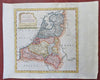 Seven United Provinces Netherlands Flanders Belgium 1771 Kitchin hand color map