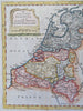 Seven United Provinces Netherlands Flanders Belgium 1771 Kitchin hand color map