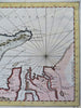 Arctic Ocean Nova Zemyla Russian Empire 1758 Bellin engraved map