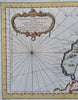 Arctic Ocean Nova Zemyla Russian Empire 1758 Bellin engraved map