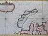 Arctic Ocean Nova Zemyla Russian Empire 1758 Bellin engraved map