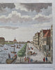 Amsterdam Admiralty view Office Dock Yard Storehouse 1770's hand color city view