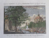 Amsterdam Holland city views x 2 hand color 1770's Montelbaan & Herring Packers
