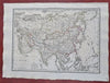 Asia Ottoman Empire Arabia India China Korea Russia 1810 rare hand color map