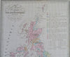 Geology British Isles Mineralogical Map Ireland England Wales 1846 Thierry map