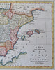 Spain & Portugal Madrid Lisbon Pamplona Barcelona Grenada c. 1770's Bowen map