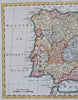 Spain & Portugal Madrid Lisbon Pamplona Barcelona Grenada c. 1770's Bowen map