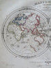 World Map Double Hemispheres decorative 1848 de Bocage & Smith map