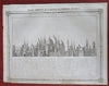 Comparative Heights World Monuments compared 1852 scarce thematic print