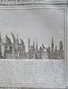 Comparative Heights World Monuments compared 1852 scarce thematic print