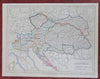Austria-Hungary Bohemia Croatia Vienna Budapest Prague c. 1850 Chapman map