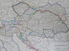 Austria-Hungary Bohemia Croatia Vienna Budapest Prague c. 1850 Chapman map