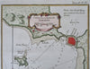 Taranto Apulia Southern Italy Fortifications Harbor 1760 Bellin engraved map