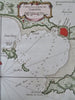 Taranto Apulia Southern Italy Fortifications Harbor 1760 Bellin engraved map