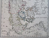 Kingdom of Denmark Sjaelland Jylland Fyn Copenhagen Baltic Sea 1810 Lapie map