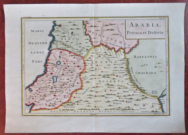 Holy Land Israel Palestine Arabia Syria Mesopotamia Jerusalem Antioch 1768 map