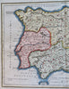 Hispania Roman Spain Iberia Carthago Nova Celt-Iberia 1768 Seale historical map