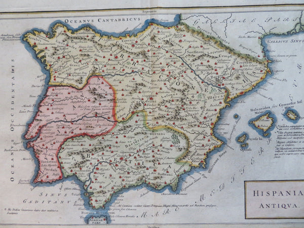 Hispania Roman Spain Iberia Carthago Nova Celt-Iberia 1768 Seale historical map