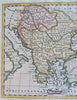 Ottoman Empire Austria-Hungary Balkans Serbia Albania Croatia 1770's Kitchin map