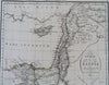 Ancient Egypt & Syria Red Sea Holy Land Palestine 1810 Lapie hand color map