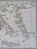 Ancient Greece Athens Sparta Corinth Argos 1810 Lapie historical map