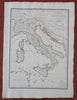 Ancient Italy Roman Empire Latium Cisalpine Gaul Sicily Etruria 1810 Lapie map